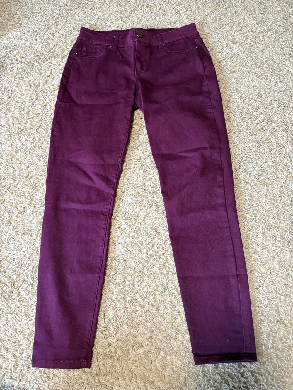 Maurices Skinny Pants in Deep Plum